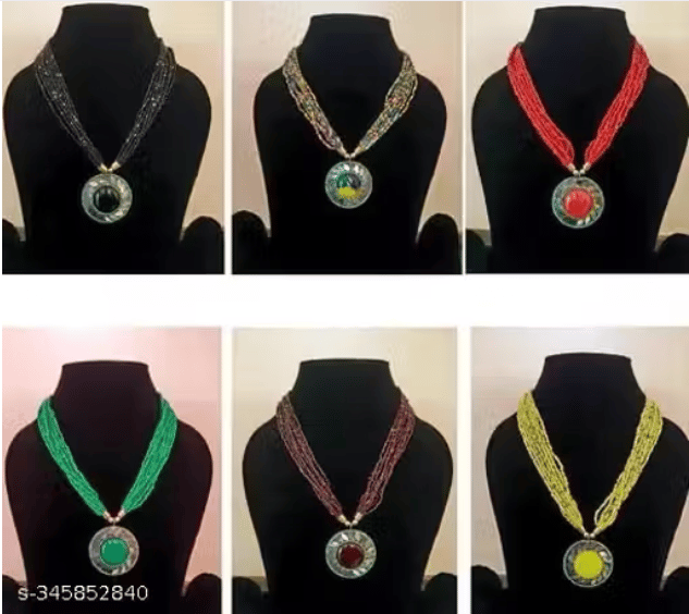 6 pcs Combo seed beads necklace for women and girls Necklaces & Chains.