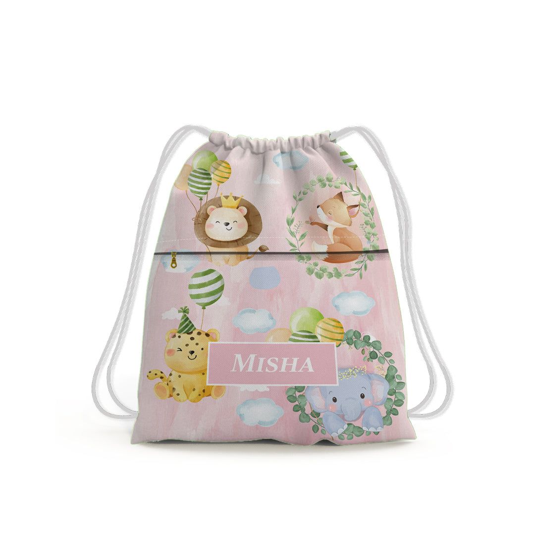 Safari Soiree Swim  Bag (kids)-Pink Watercolor / Toddlers [2-4 Years] / No