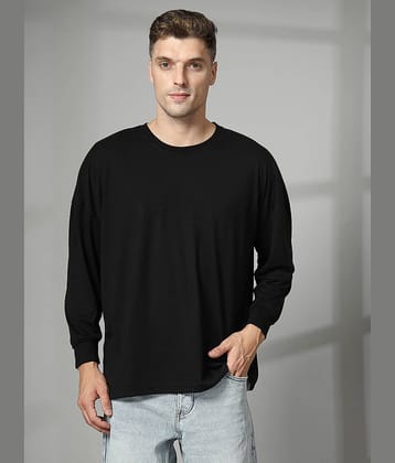 Chkokko Pack of 1 Cotton Blend Oversized Fit Men's T-Shirt ( Brown )