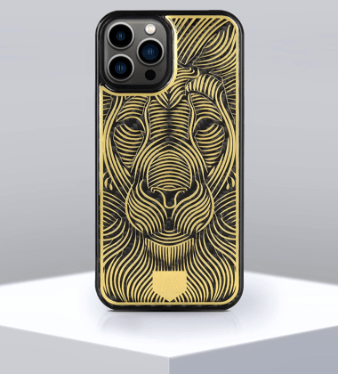Royal 3D Golden Lion Shockproof Cover-iPhone 12