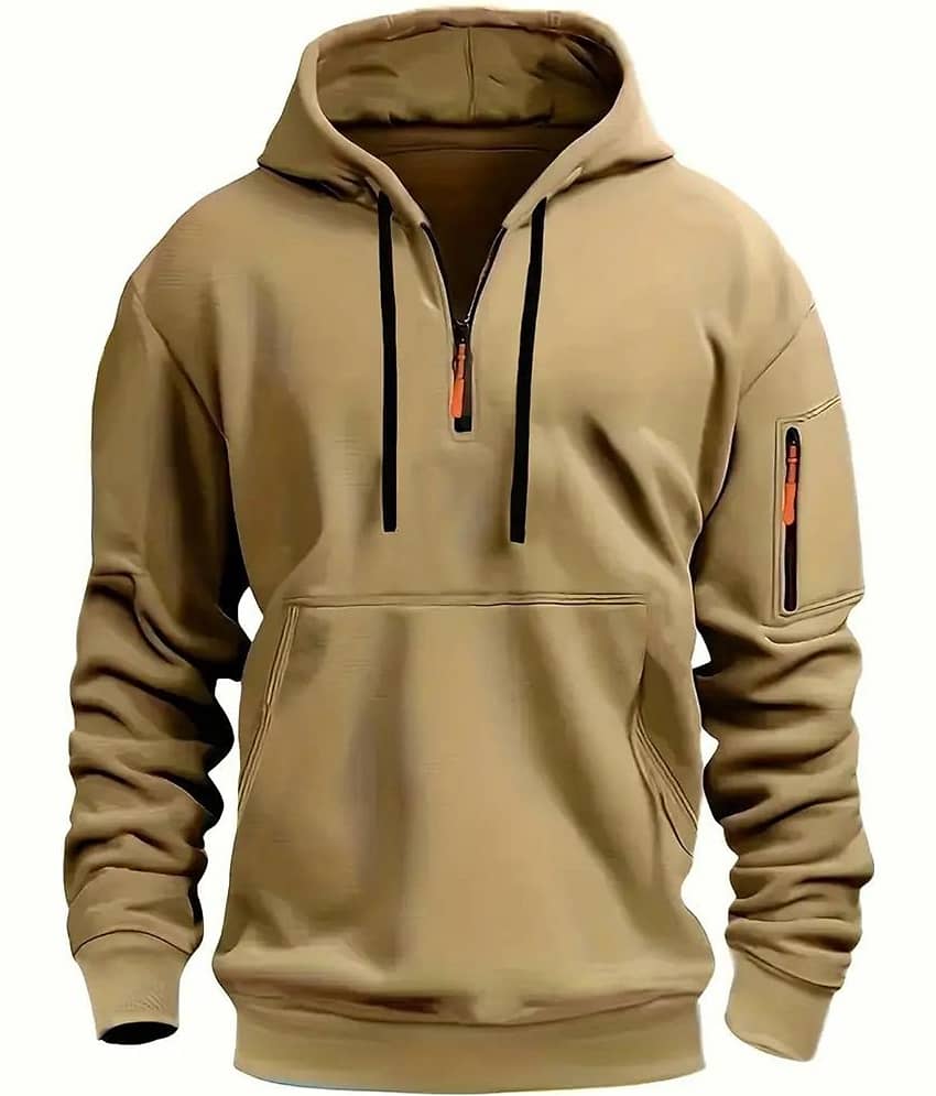 TAZO Cotton Hooded Men's Sweatshirt - Cream ( Pack of 1 )