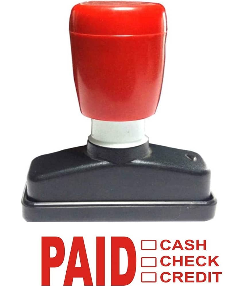 Dey 's Stationery Store Paid ( Cash/Check / Credit) Pre-Inked Rubber Stamp Office Stationary Message - Paid ( Cash/Check / Credit) ( Pack of1 )