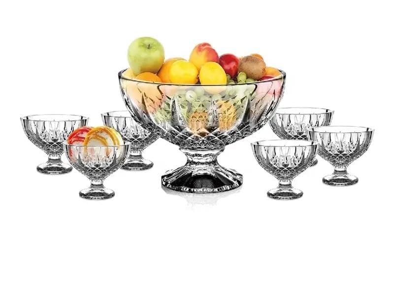 Ice Cream Bowls | Crystal Glass Cups | Sweets Serving Bowls use for Desserts, Milkshak, Fruit, Falooda, Coffee and Pudding Nuts | Pack of 6 |