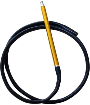Puff Smart Black Silicon Metal Hookah Hose (Pack of 1)