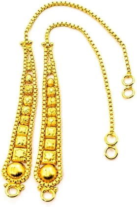 Ear Chain (Kanoti) Full Golden Gold Plated Women & Girls Use