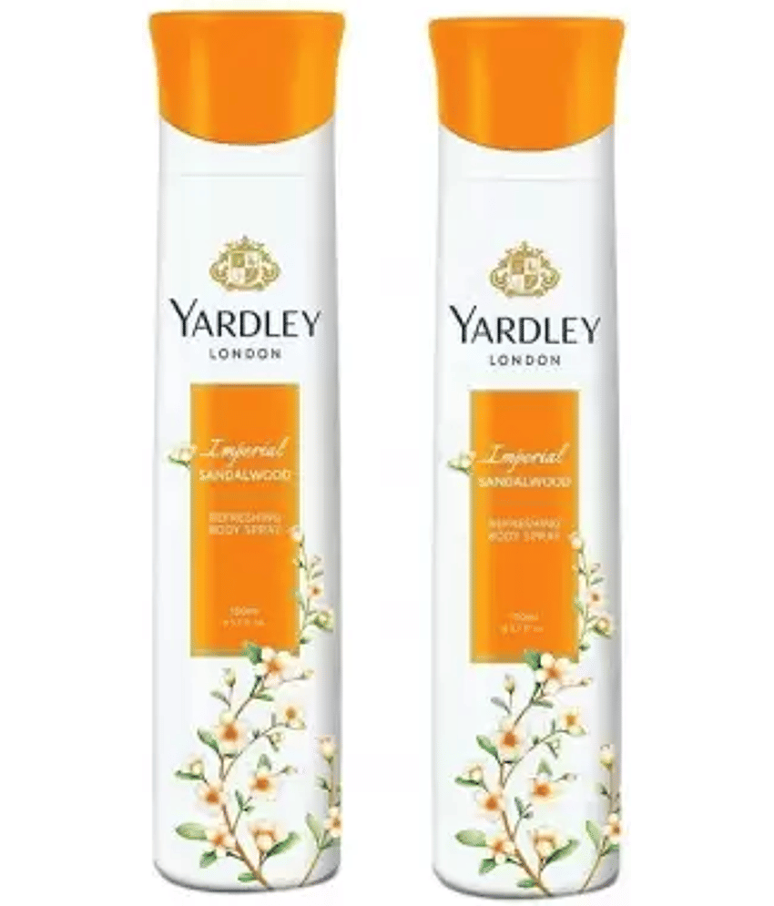 Yardley London Imperial Sandalwood Body Spray - For Women ,150 ml each,pack of 2