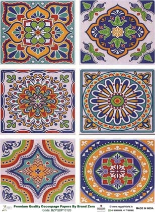Brand Zero Premium Quality Decoupage Paper Pack of Two - Design Code: BZPQDP10120