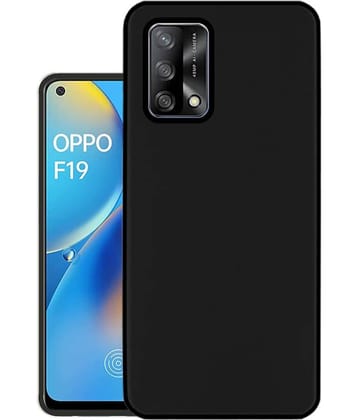 Spectacular Ace - Black Plain Cases Compatible For Oppo F19s ( Pack of 1 )
