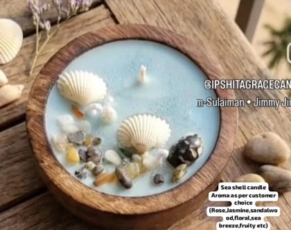 Sea shell candle