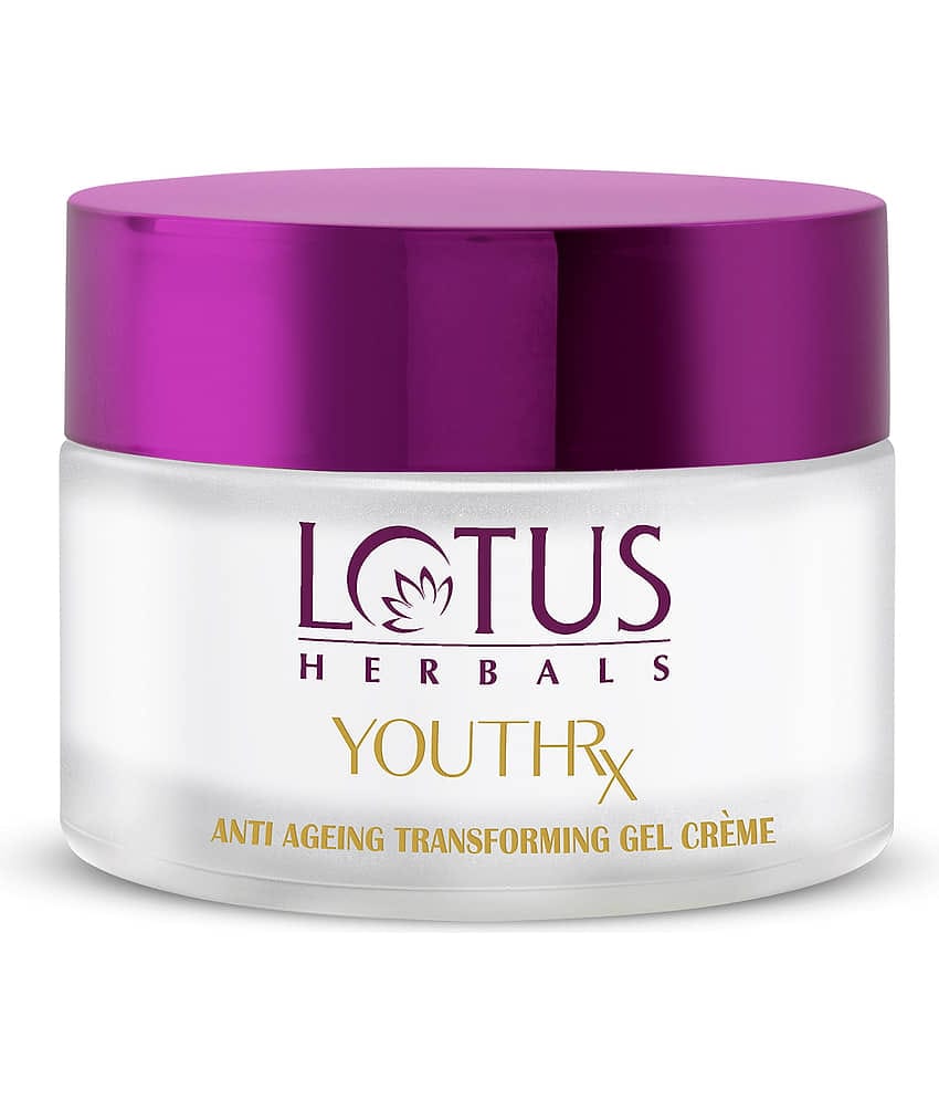 Lotus Herbals YouthRx Anti-Ageing Transforming Gel Cream with SPF 20, PA+++, Preservative Free, 50g