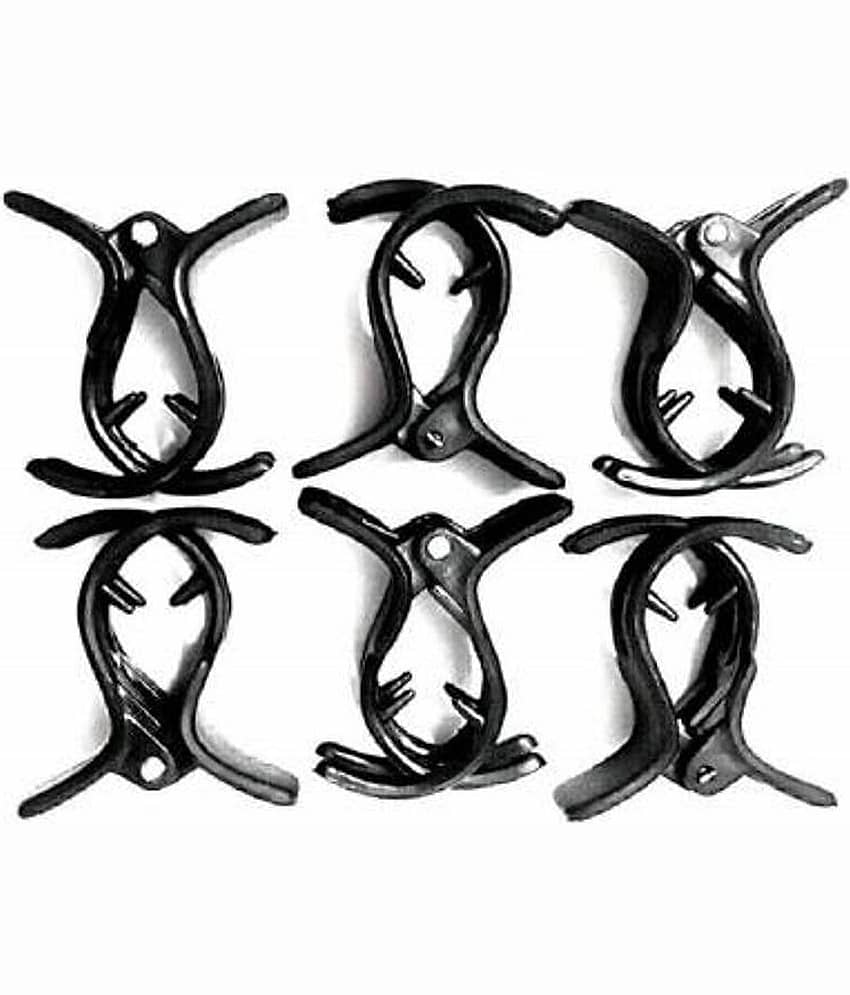 Blubby Black Hair Clip ( Pack of 6 )