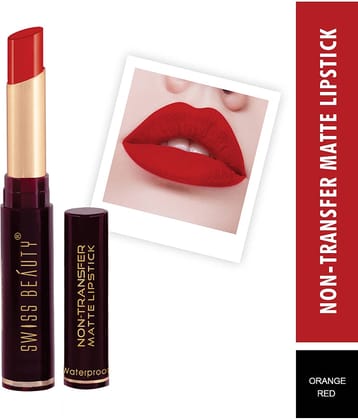Swiss Beauty Waterproof, Non-Transfer Lipstick (First Love), 2gm