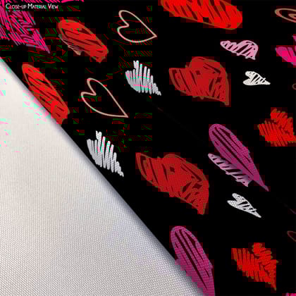 ArtzFolio Love Heart Bolster Cover Booster Cases | Concealed Zipper Opening-Bolster Cover; Poly Cotton / 16inch Width x 6" Diameter; SINGLE; No Filler