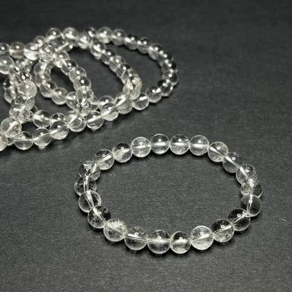 High Clarity Clear Quartz Crystal Bracelet (Size - 8.5") High Clarity Clear Quartz Crystal Bracelet (Size - 8.5")