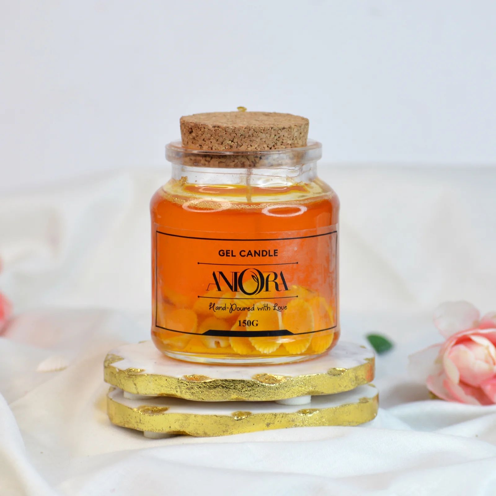 Cork Gel Candle Orange