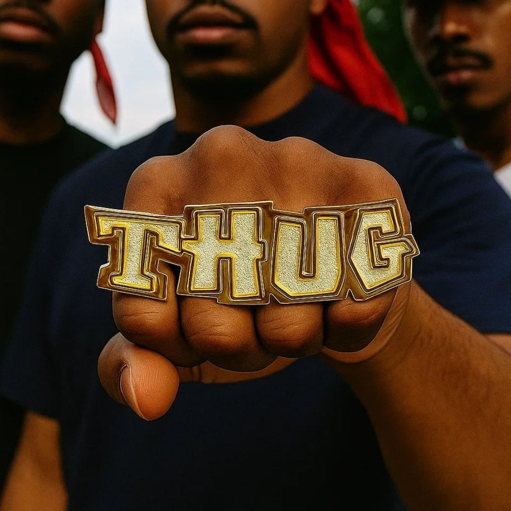 Thug Hip Hop Rapper Bling Rings - For Adults