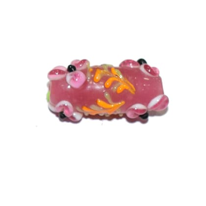 Handmade Fancy Lampwork Glass Beads For Jewelry Making Necklace , Earring and Bracelet (Oval) SFL-967-Per Packet 25 Pcs / 28X14 MM