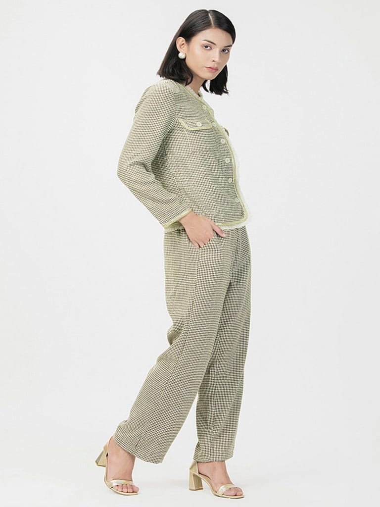 Winter Olive Tweed Set