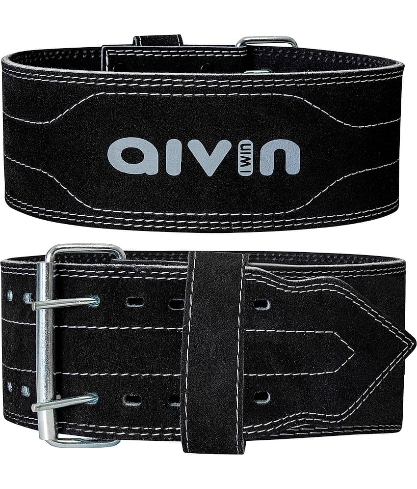 Aivin Black Leather Gym Belt
