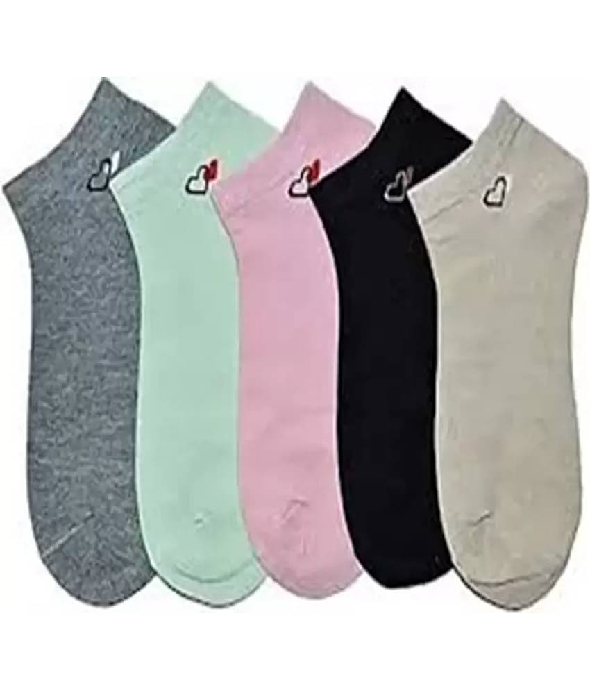 Cavenders Pack of 5 Unisex Cotton Ankle Length Socks ( Multicolor )