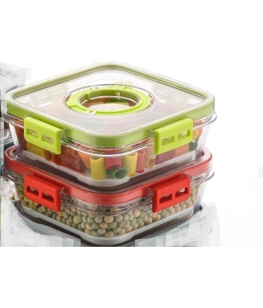 Arni Airtight Container Plastic Multicolor Multi-Purpose Container ( Set of 2 )