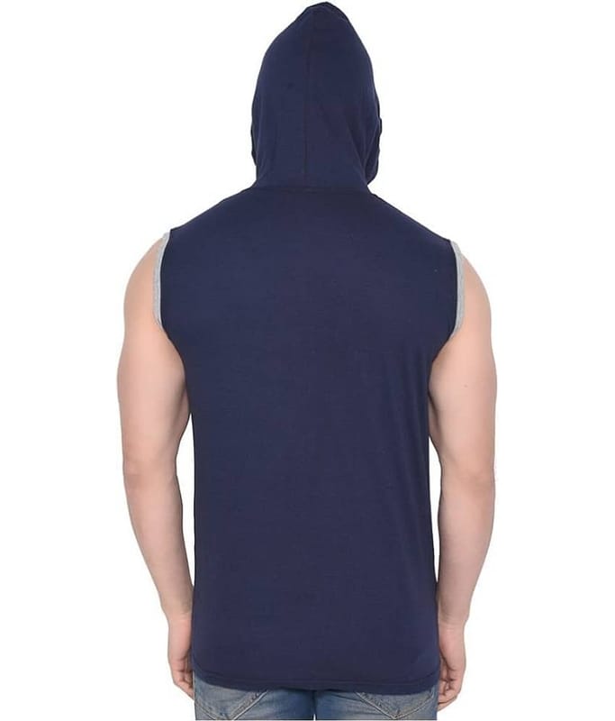 Tfurnish Cotton Blend Blue Solids T-Shirt