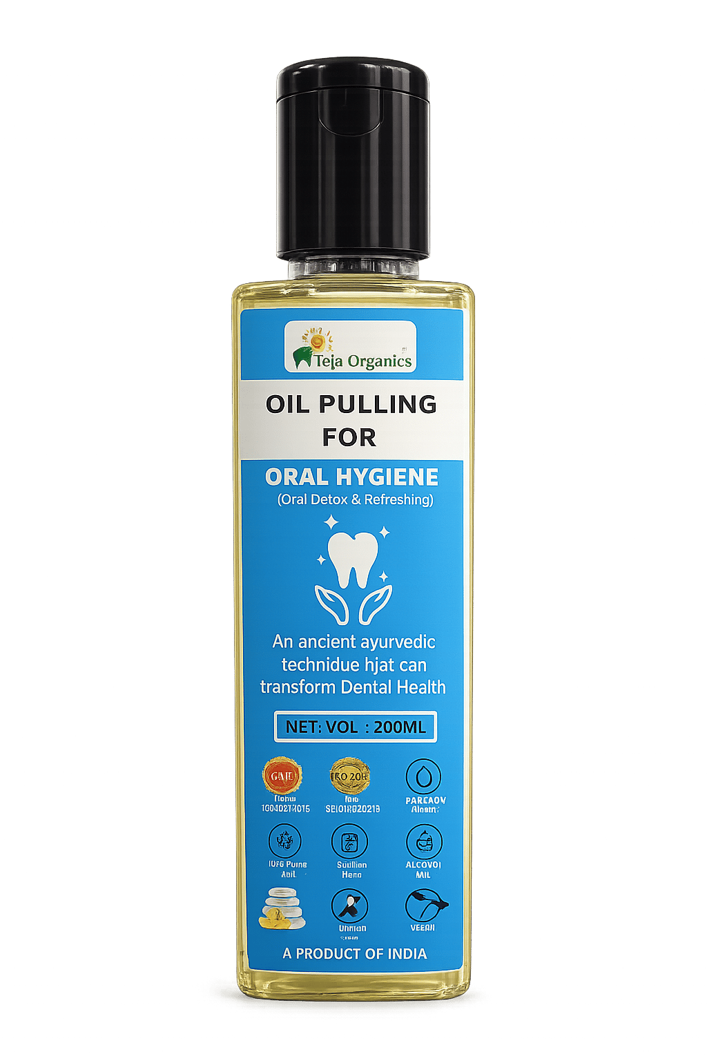 Oil Pulling For Oral Hygiene | Cold-pressed Unrefined Coconut Oil | Oral Detox & Refreshing | An ancient ayurvedic technique that can transform Dental Health