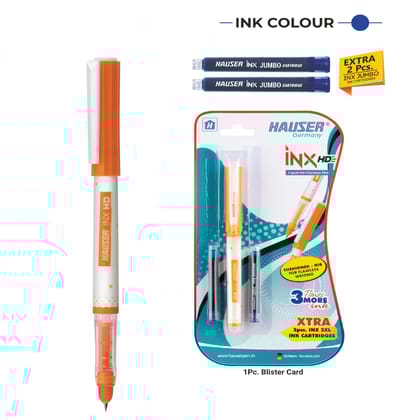 Hauser INX HD Model Grey Color Body With 2 Catridge Fine Tip Fountain Pen