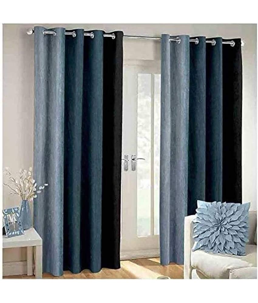 Sai Arpan Abstract Printed Semi-Transparent Eyelet Curtain 7 ft ( Pack of 1 ) - Multicolor