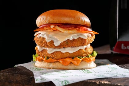 The Double Decker OG Veggie Burger