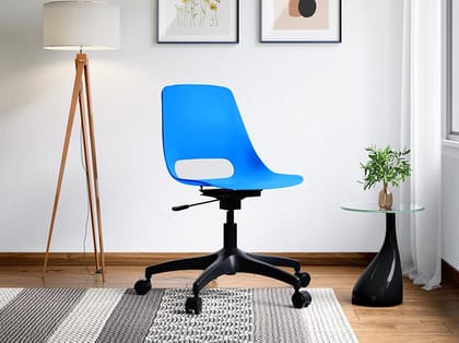 Shine 360 Adjustble Height Revolving Chair (Azure Blue, Sizemark 6)