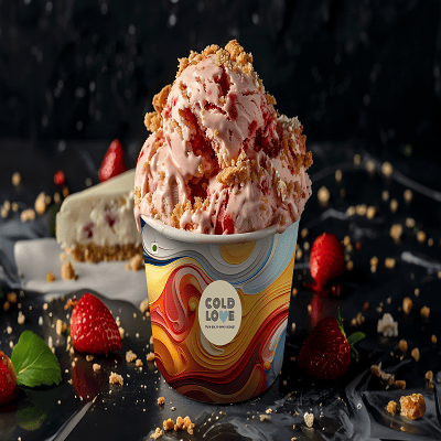 Strawberry Cheesecake Ice Cream [1 Tub, 500 Ml]