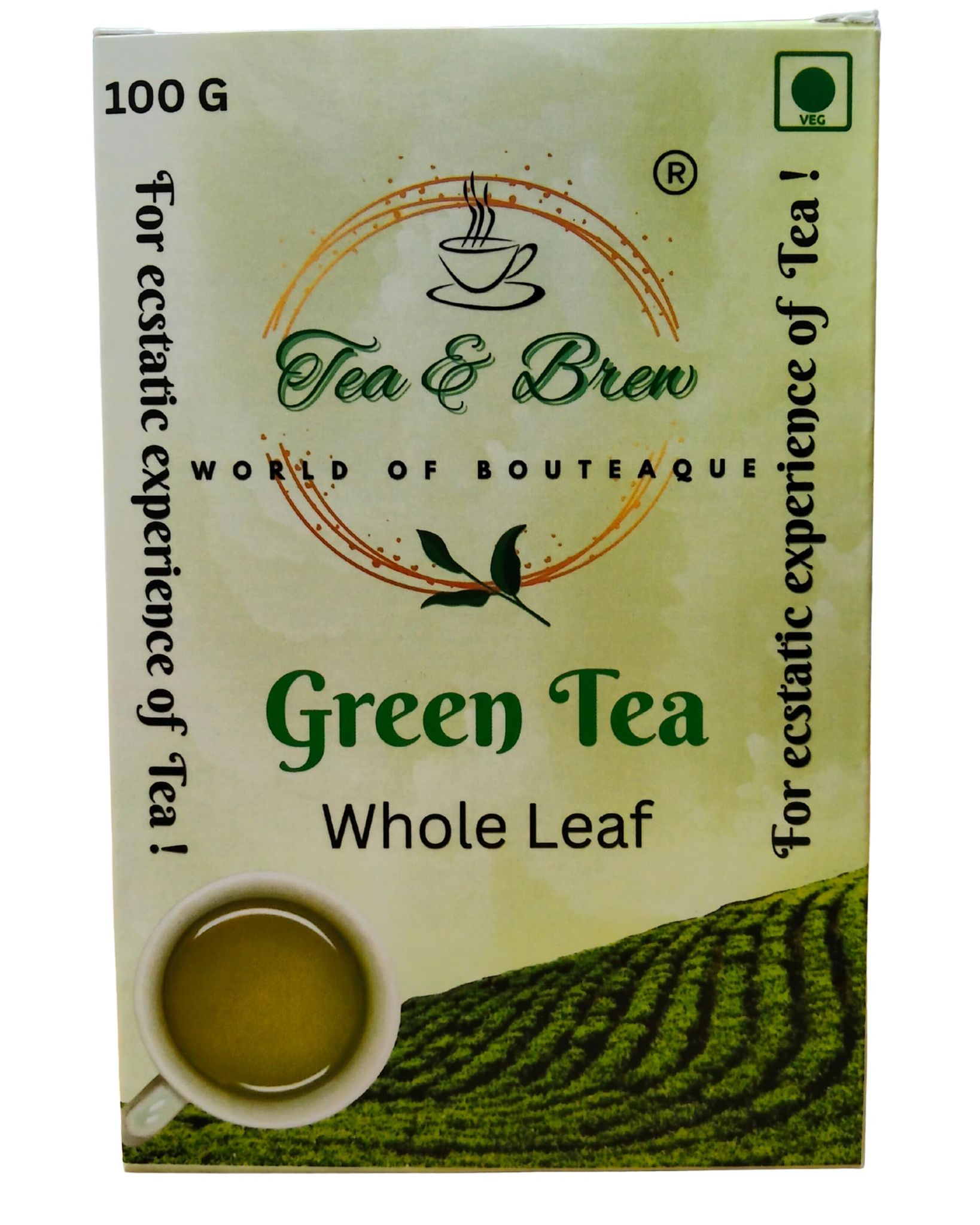 Tea & Brew | Green Tea | Whole Leaf | 100g Box | Pack of 1