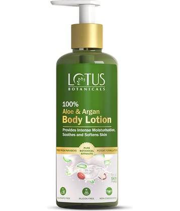 Lotus Botanicals 100% Aloe & Argan Body Lotion (280 ml)