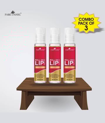 Park Daniel Roll On Lip Serum Lip Balm Pink SPF 15 Pack of 3 10