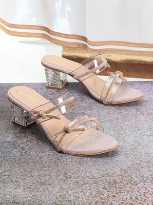 Denill Peach Womens Slip On Heels - None