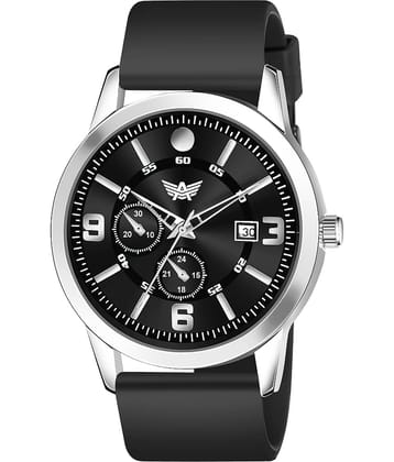 Abrexo Black Silicon Analog Men's Watch