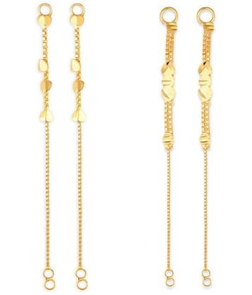 1gram gold Plated Kanchain Ear chain earcuff Ear to Ear Combo for Women & Girls - Golden