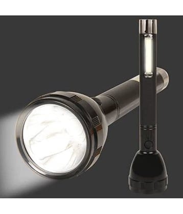 Stylopunk - 8W Rechargeable Flashlight Torch (Pack of 1)