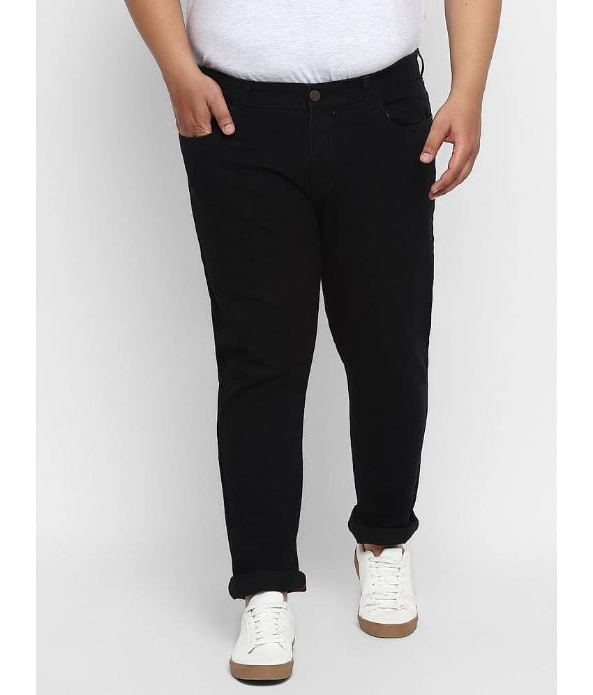 Urbano Plus - Black Cotton Blend Regular Fit Men's Jeans ( Pack of 1 )