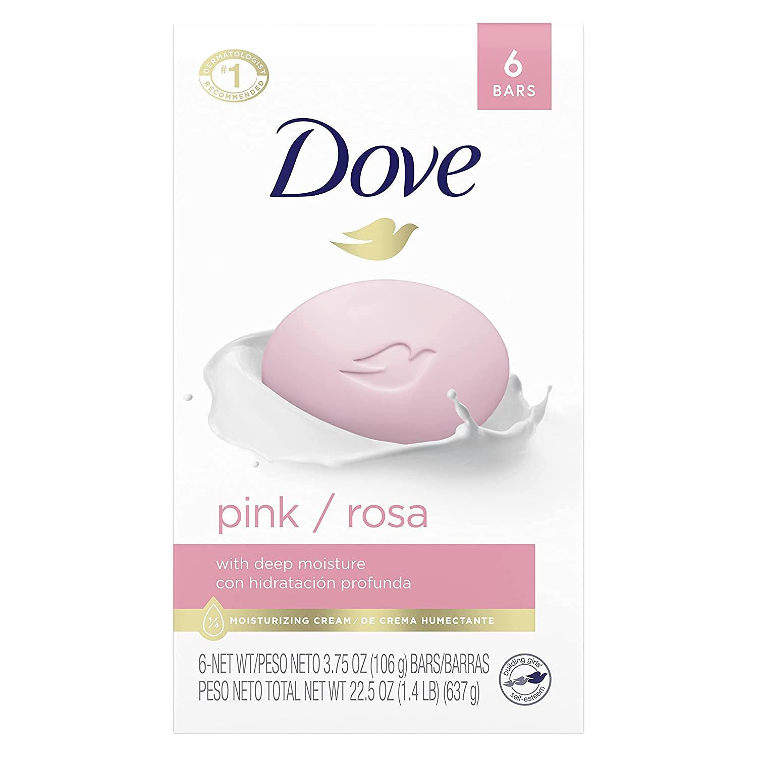 Dove Beauty Bar Gentle Cleanser For Softer and Smoother Skin Pink More Moisturizing Than Ordinary Bar Soap 3.75 oz Pack Of 6 (USA) Dove Beauty Bar Gentle Cleanser For Softer and Smoother Skin Pink More Moisturizing Than Ordinary Bar Soap 3.75 oz Pack Of 