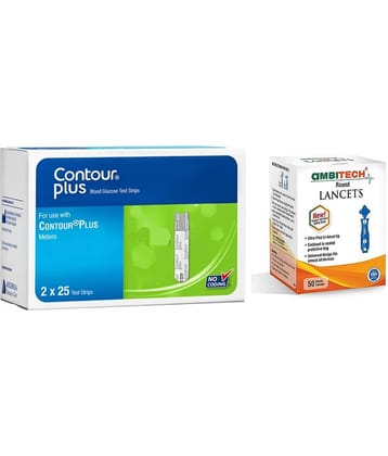 Contour Plus 100 Strips 50 Test Strips