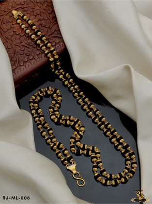 2 Line Rudraksh Mala for Men RJ-ML-008-24 inch