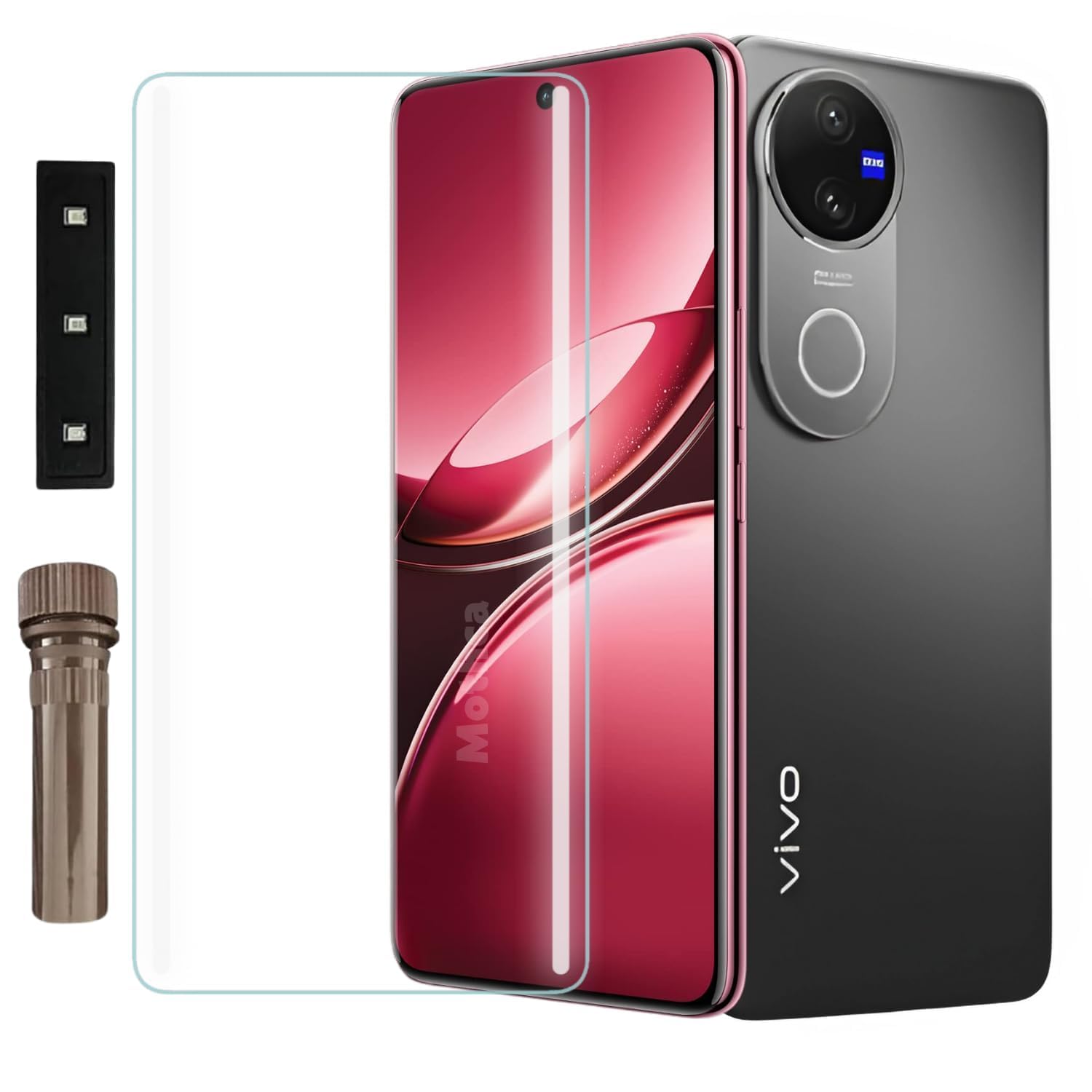 Tempered Glass for Vivo V50 5G/ Vivo V50E 5G 9H Hardness, Full Edge-to-Edge Coverage, Crystal HD Clarity with Easy Installation Kit (Pack of 1)