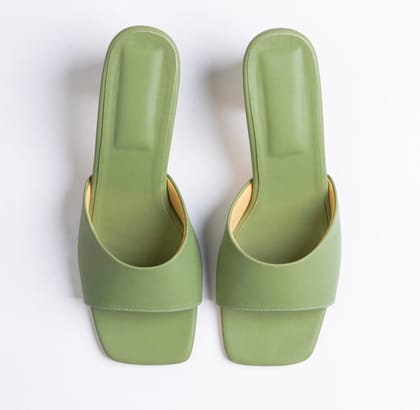 Harper Green Square toe Mules-35