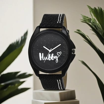 LOREM Black Hubby Analog Watch for Men LR31-UF