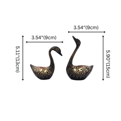 Brass Swan Pair | Duck Birds Showpiece Item for Home, Bedroom, Office, and Showrooms and for Gifting Purposes Brass Swan Pair | Duck Birds Showpiece Item for Home, Bedroom, Office, and Showrooms and for Gifting Purposes