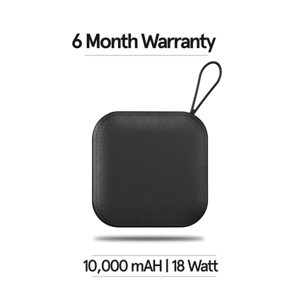 10000 mAh Power Bank 18W with Lithium ion Battery Black (MINI-POWER-BANK) (6 Months Brand Warranty) 10000 mAh Power Bank 18W with Lithium ion Battery Black (MINI-POWER-BANK) (6 Months Brand Warranty)