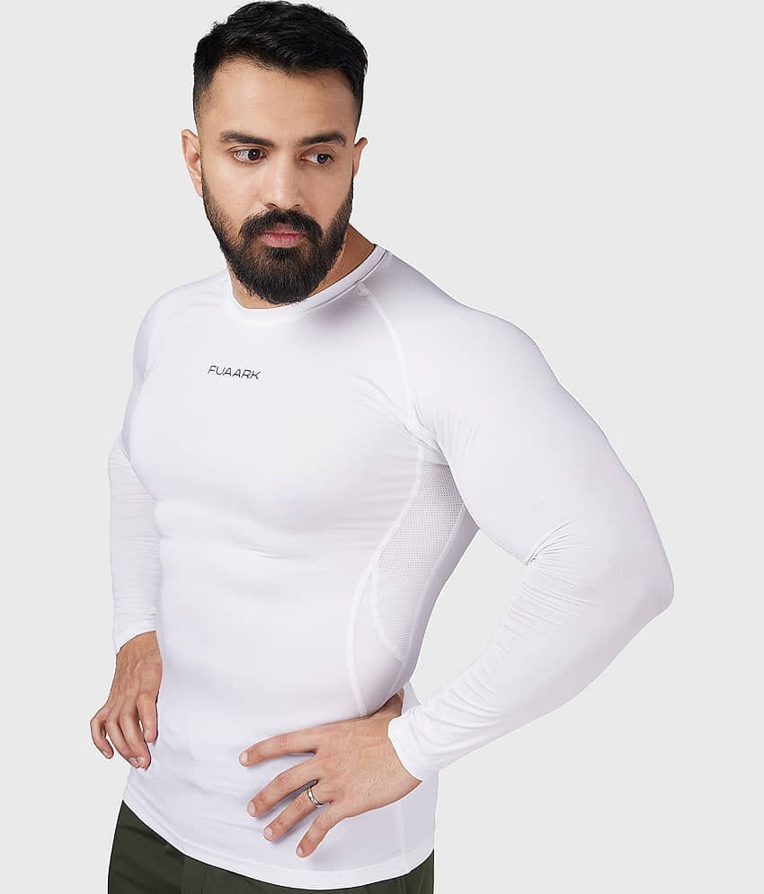 Fuaark Navy Polyester Slim Fit Men's Sports T-Shirt ( Pack of 1 )