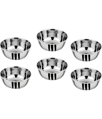 A & H ENTERPRISES - Sabzi Bowl /Katori Heavy Guage Stainless Steel Cereal Bowl 200 mL ( Set of 6 )